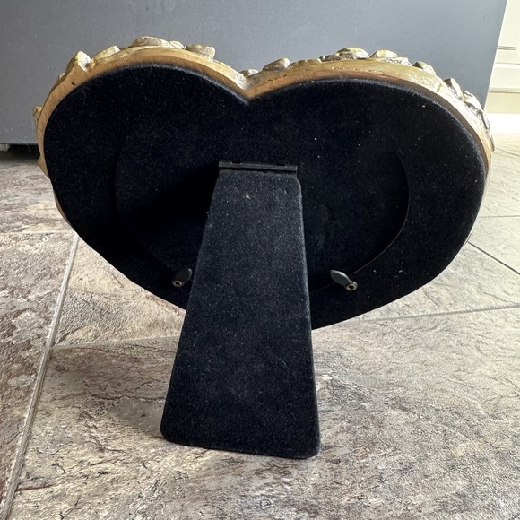 Vintage Beautiful 3D Art Resin Heart Photo Frame Victorian Roses Picture Frame - Picture 5 of 5